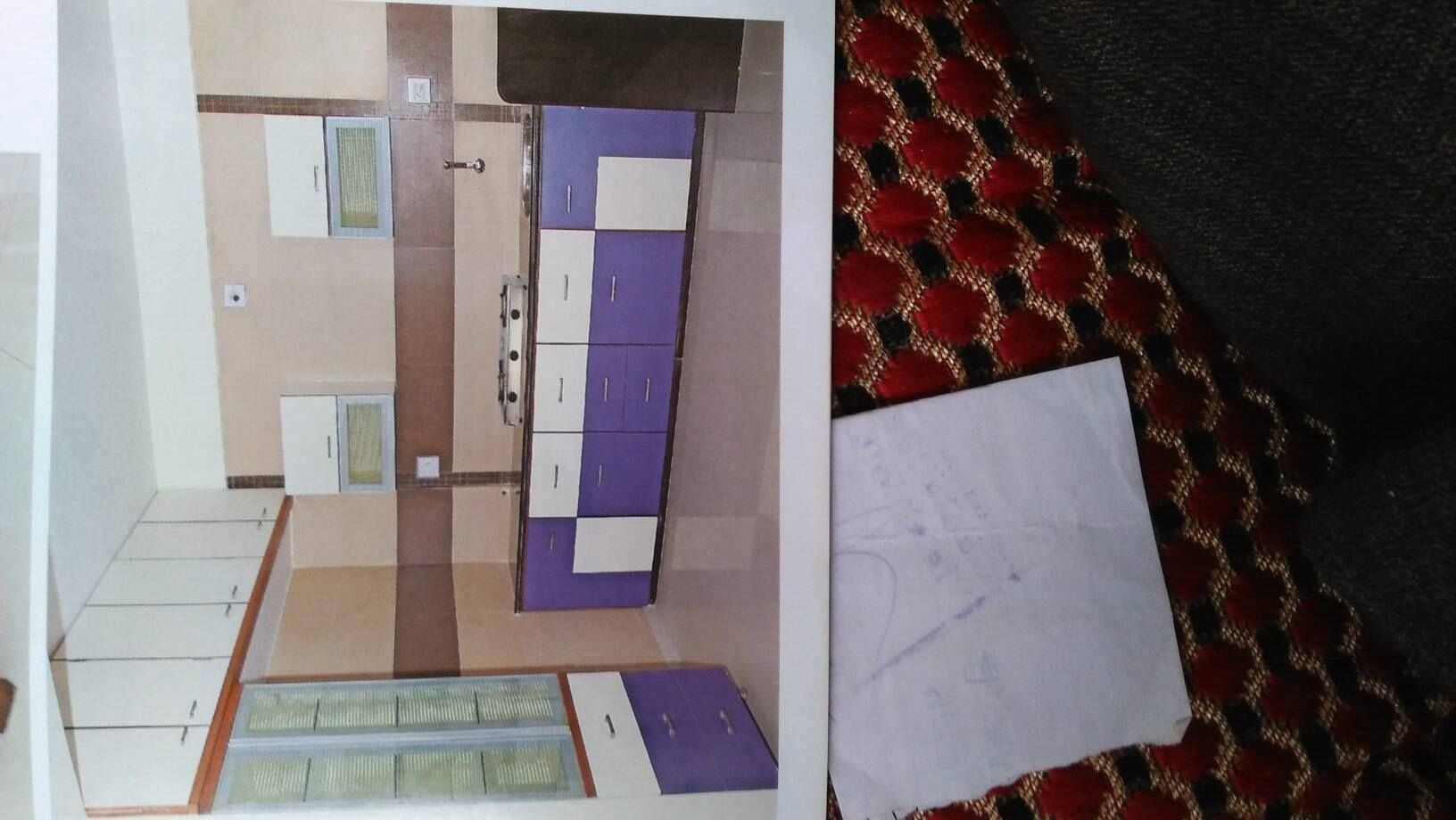 Modular Kitchen (Purple & White) — Kitchen